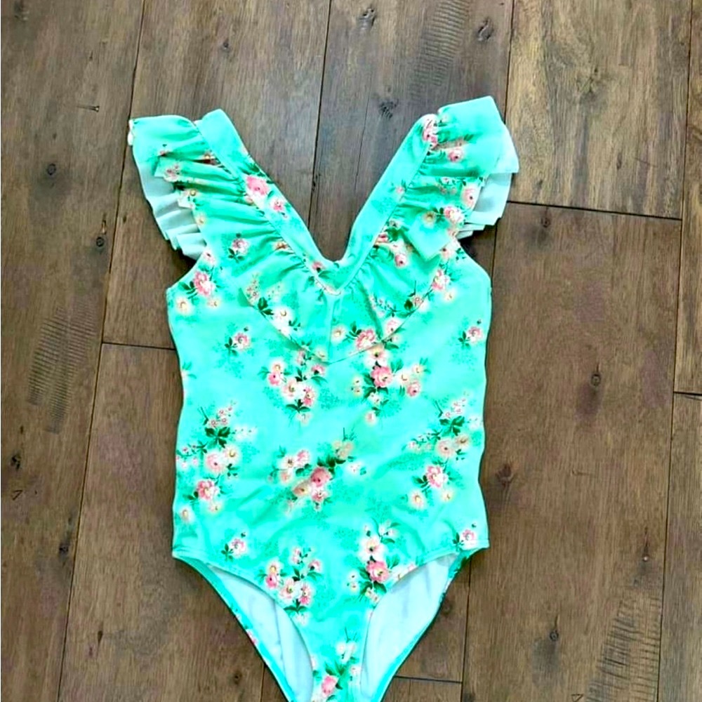 Janie and Jack Floral Swimsuit, Size 12